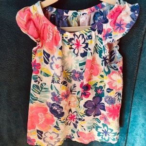 Girls flower ruffle tank size 6x